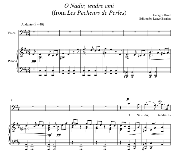 O Nadir, tendre ami (from Les Pecheurs des Perles)